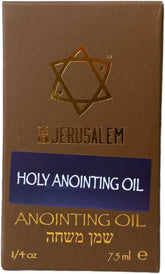 Holy Anointing Oil from Jerusalem in 7.5ml bottle with natural ingredients, handmade and blessed for religious use and wedding ceremonies